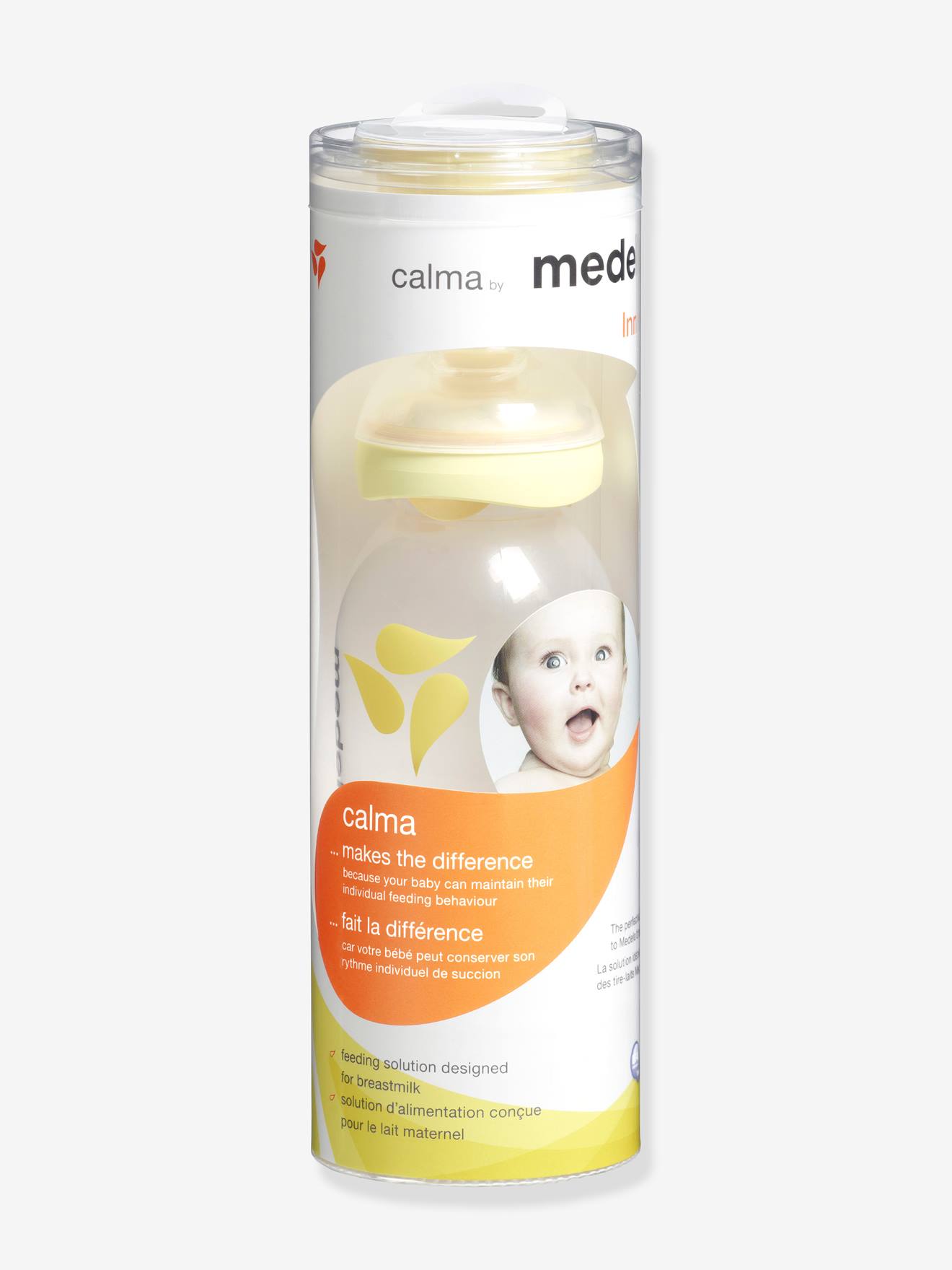 Biberon 250 ml avec embout d’alimentation Calma® MEDELA transparent