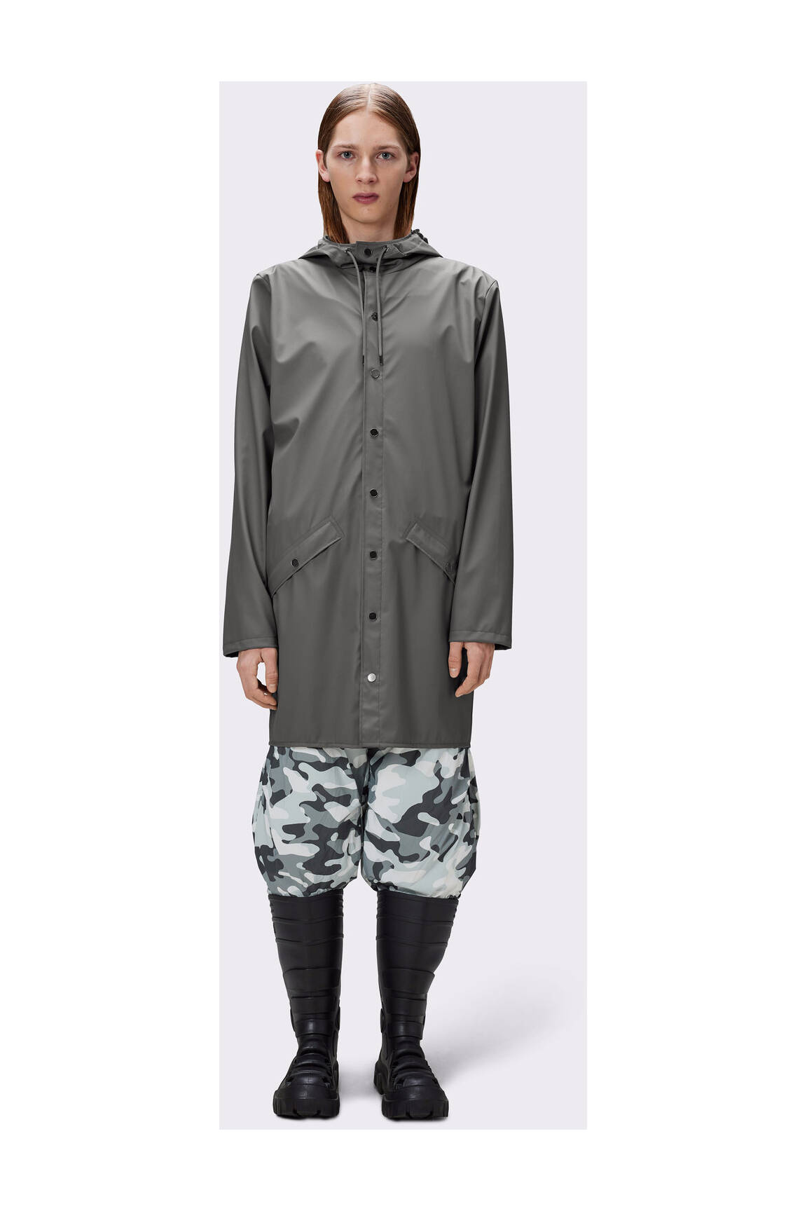 Rains Impermeables Trenchs Unisexe couleur gris