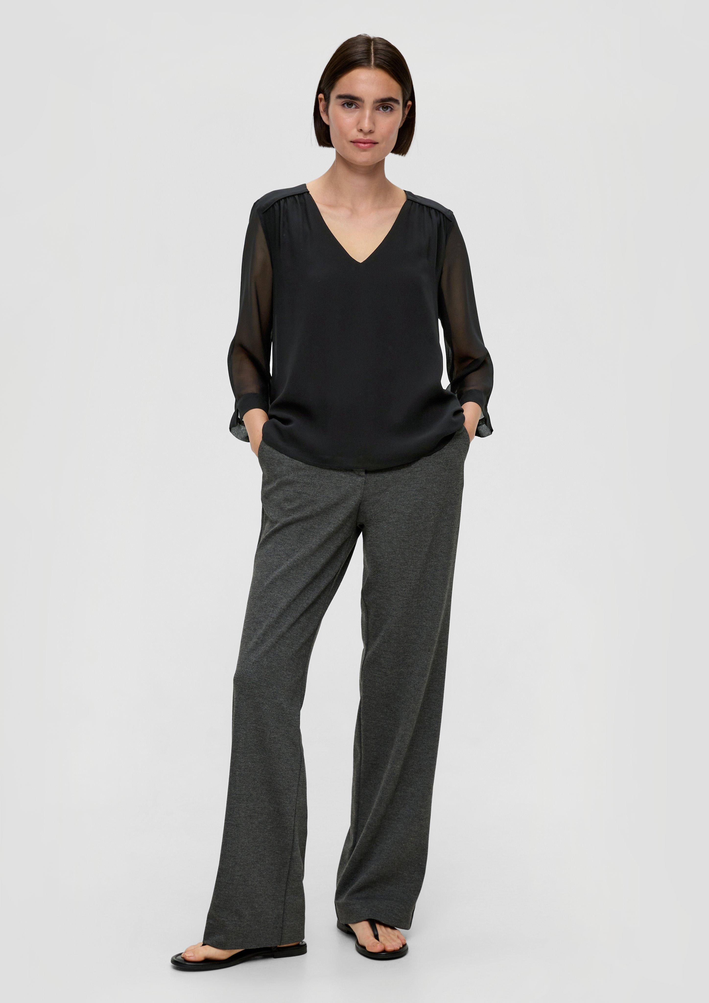 Chiffonbluse mit Viskosefutter  2136584-9999