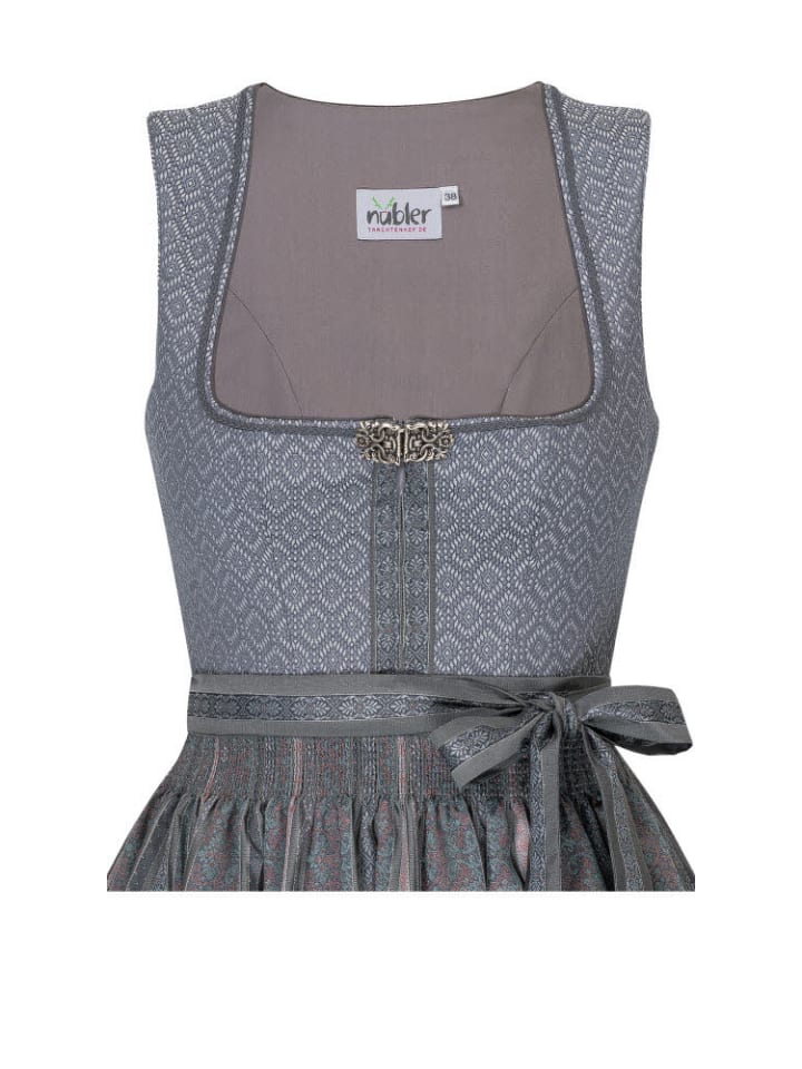 Nübler Midi Dirndl Helene in Silber günstig kaufen 40