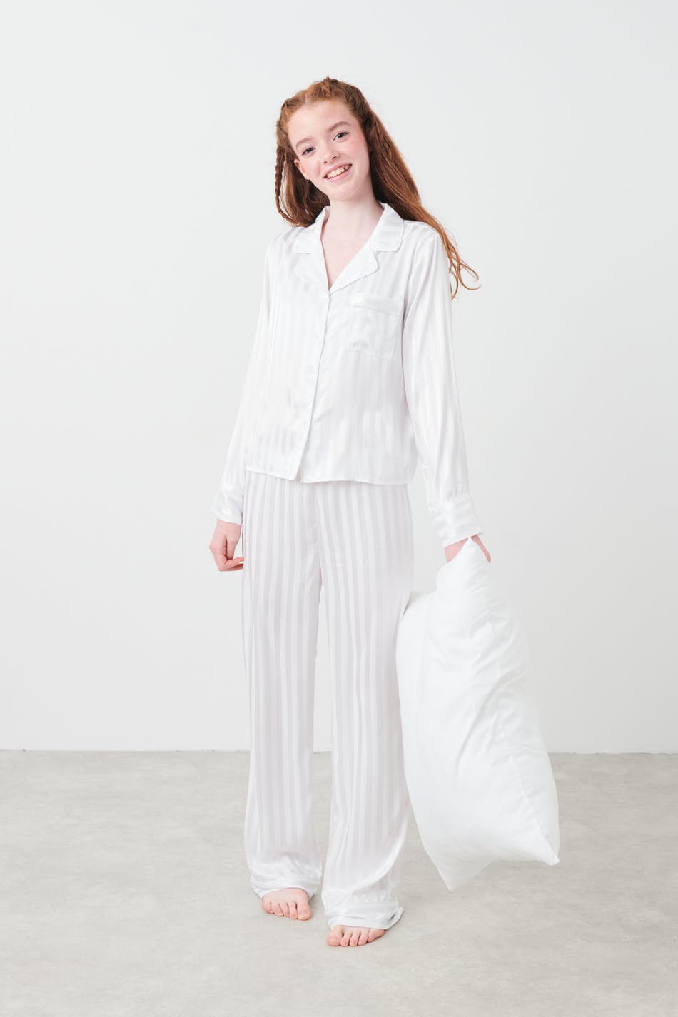 Y satin pyjamas set