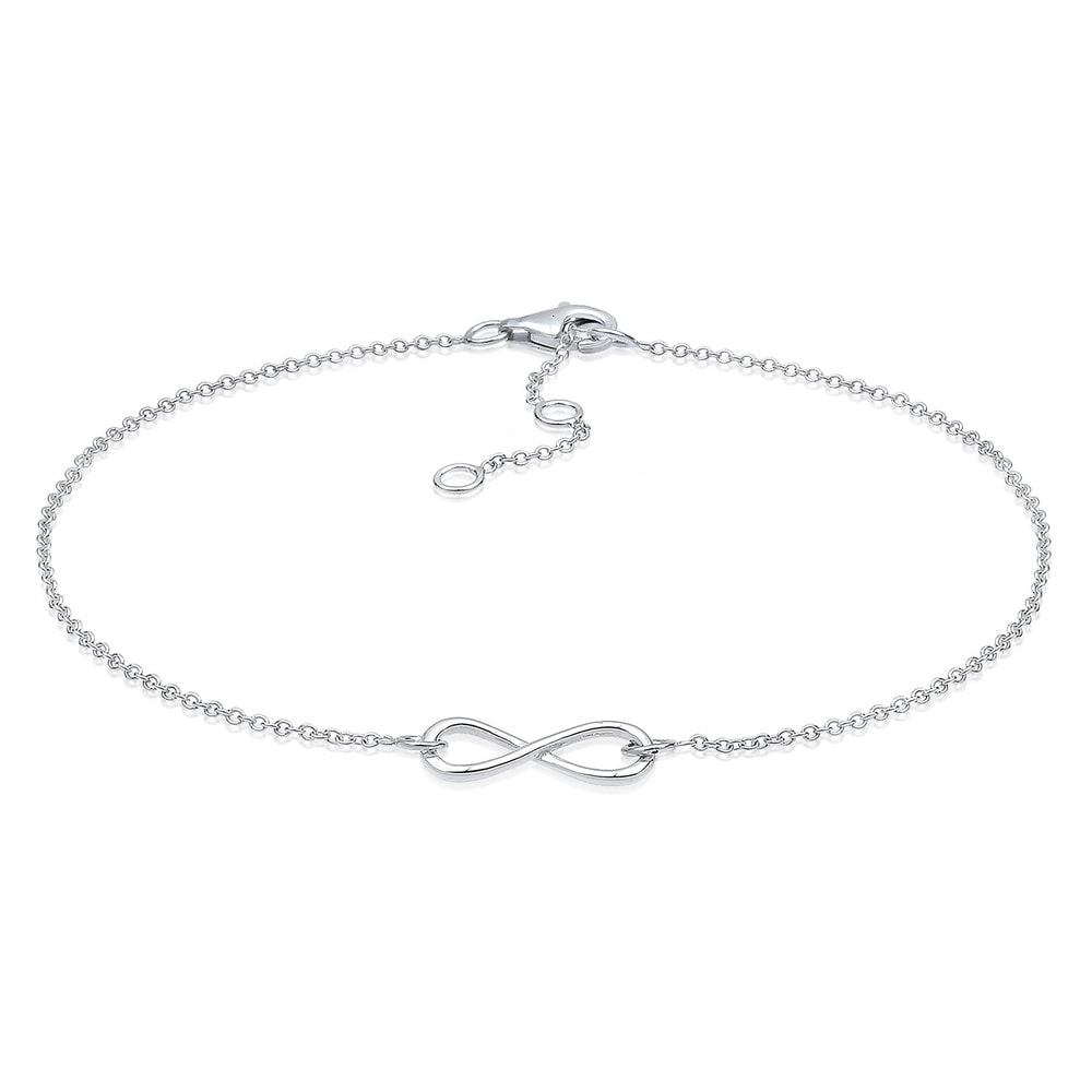 Elli Elli Bracelet de Cheville Femmes infinité élégant en argent sterling 925 Bijoux