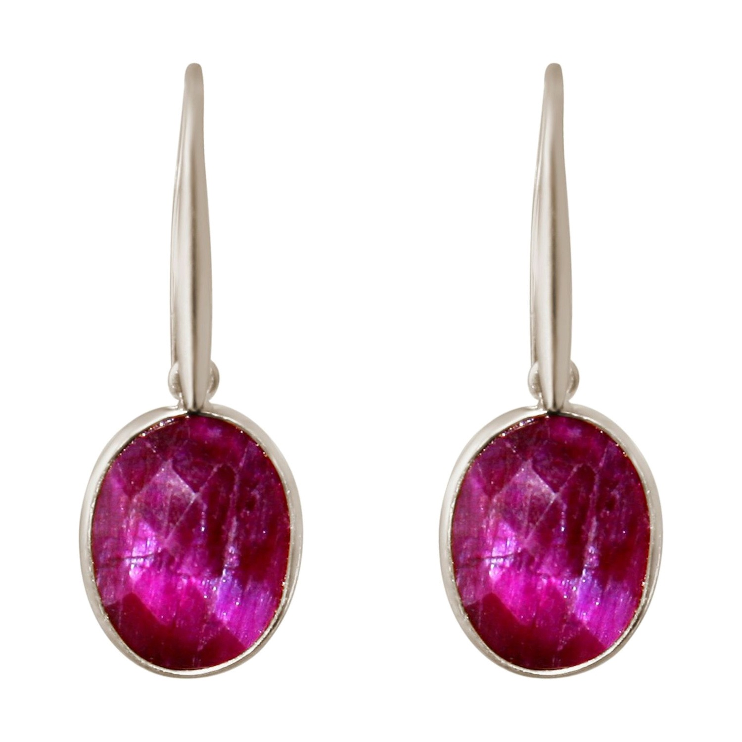 Ohrringe 'OVAL Rubin'