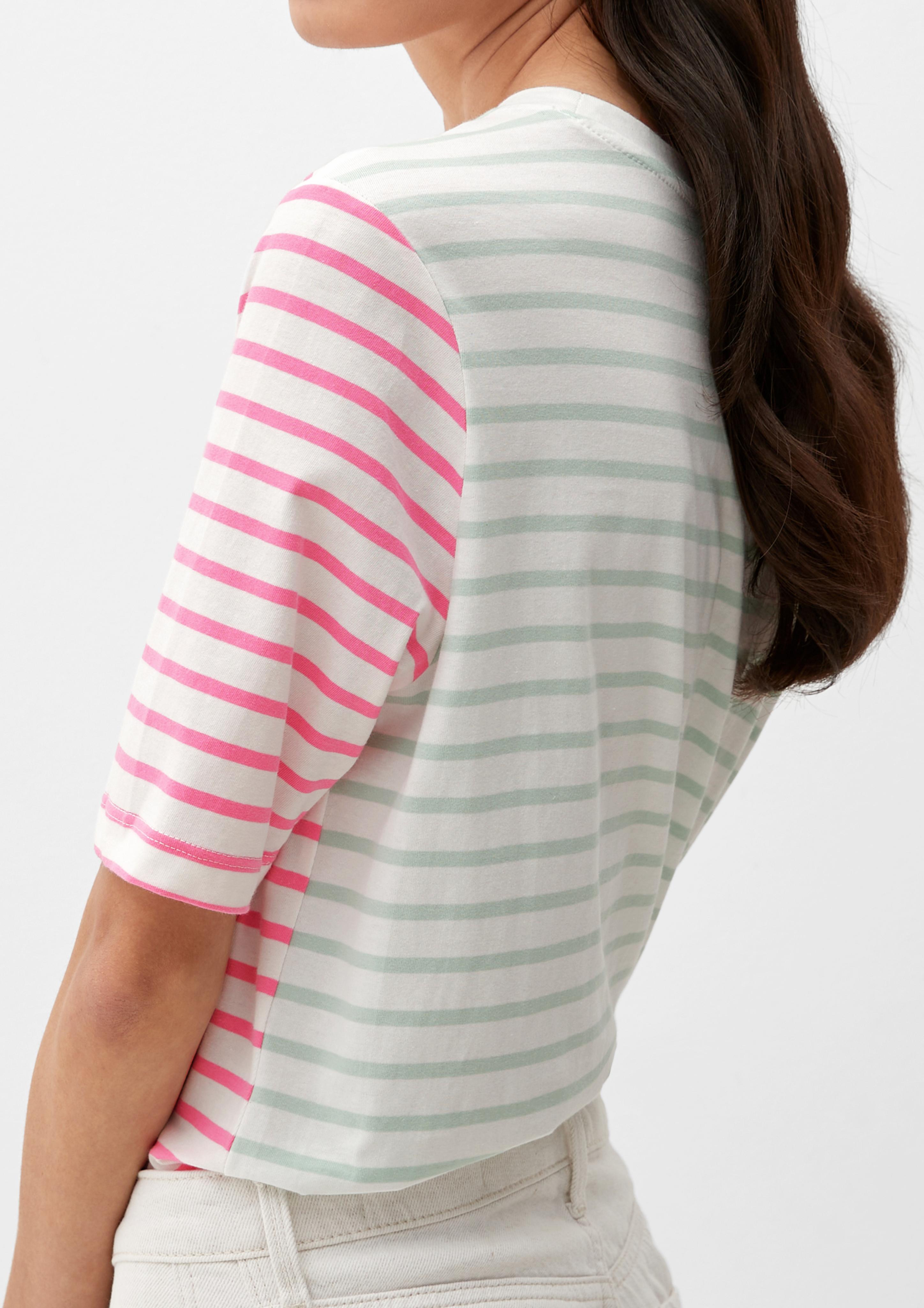 Streifenshirt mit Colour Blocking-Detail  2130287-44H5