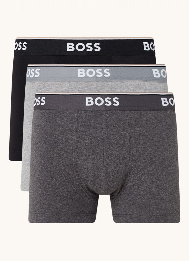 Lot de 3 boxers HUGO BOSS avec ceinture logotée