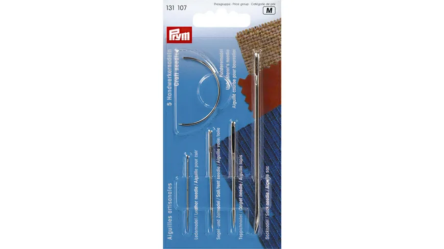 Prym Handwerkernadel-Sortiment klein Stahl silberfarbig