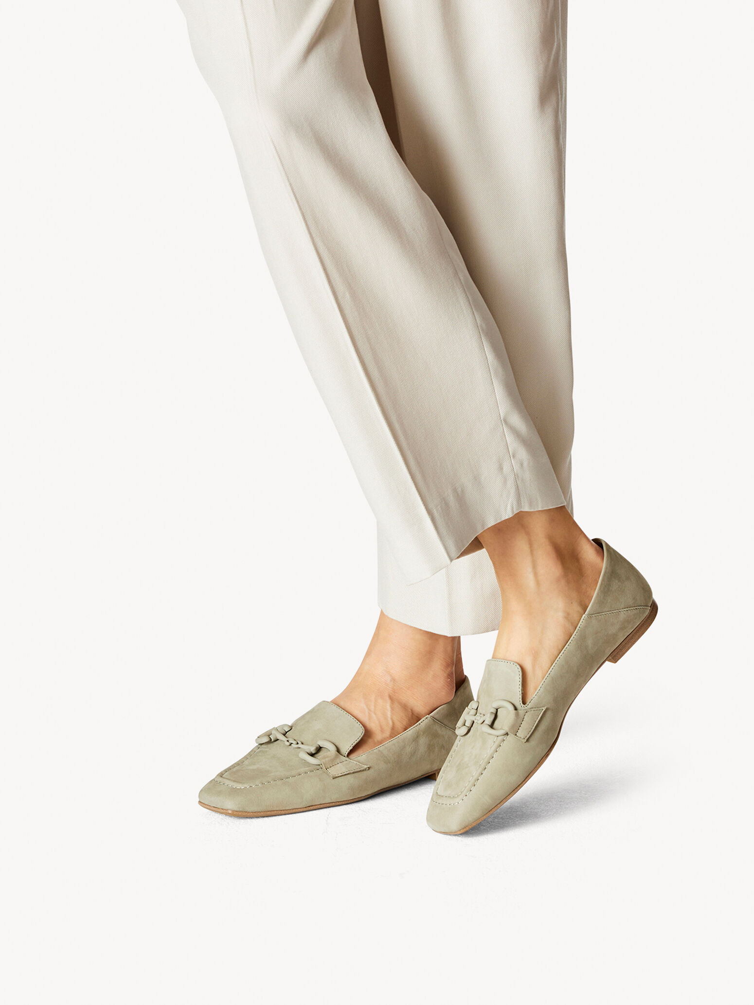 Slipper en cuir - vert