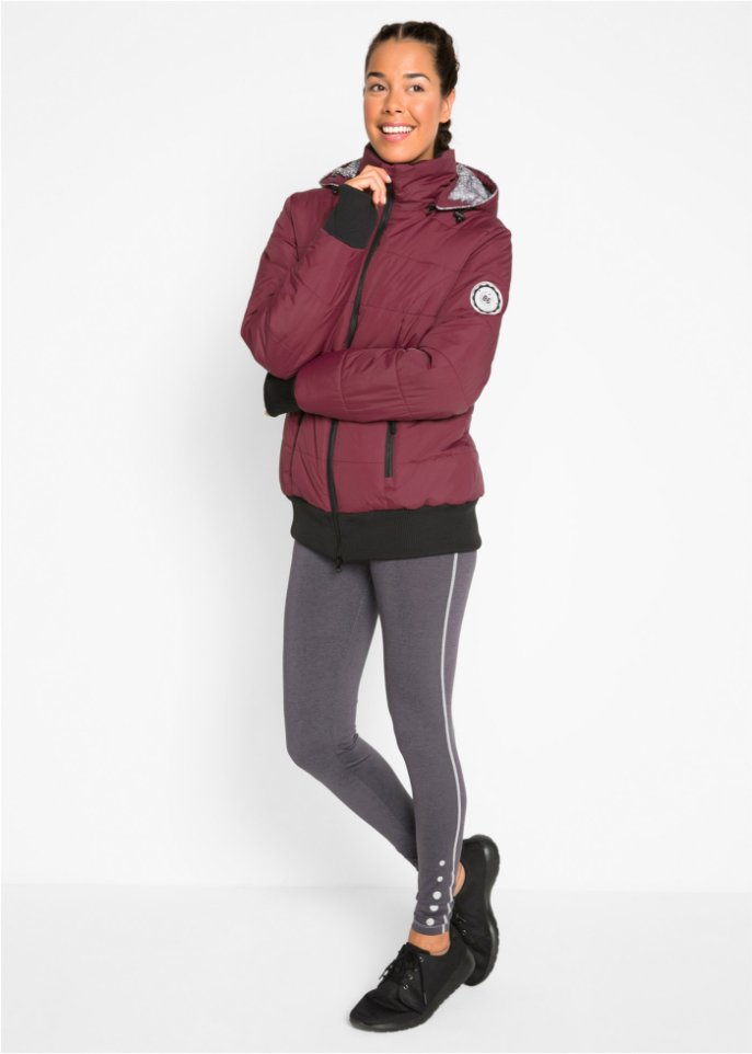 Outdoor-Steppjacke mit bedrucktem Futter