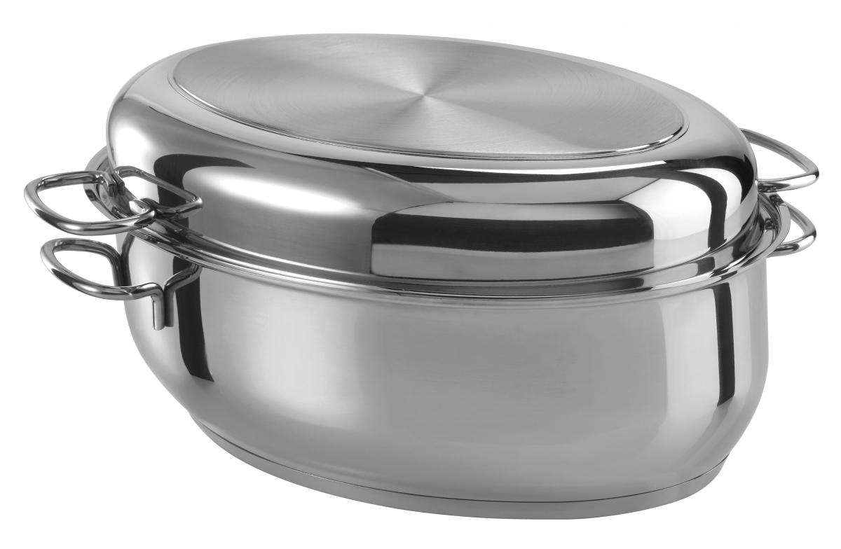 GSW Edelstahl Multibräter oval 38cm, 3 in 1