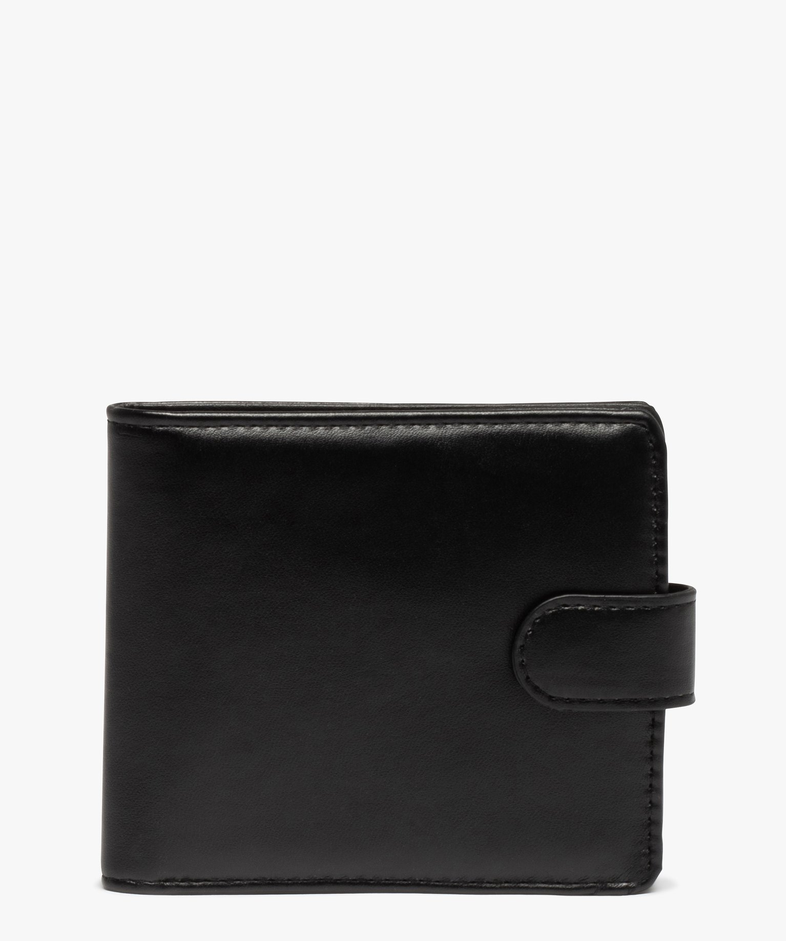 Portefeuille homme avec fermeture pressionnée noir | GEMO