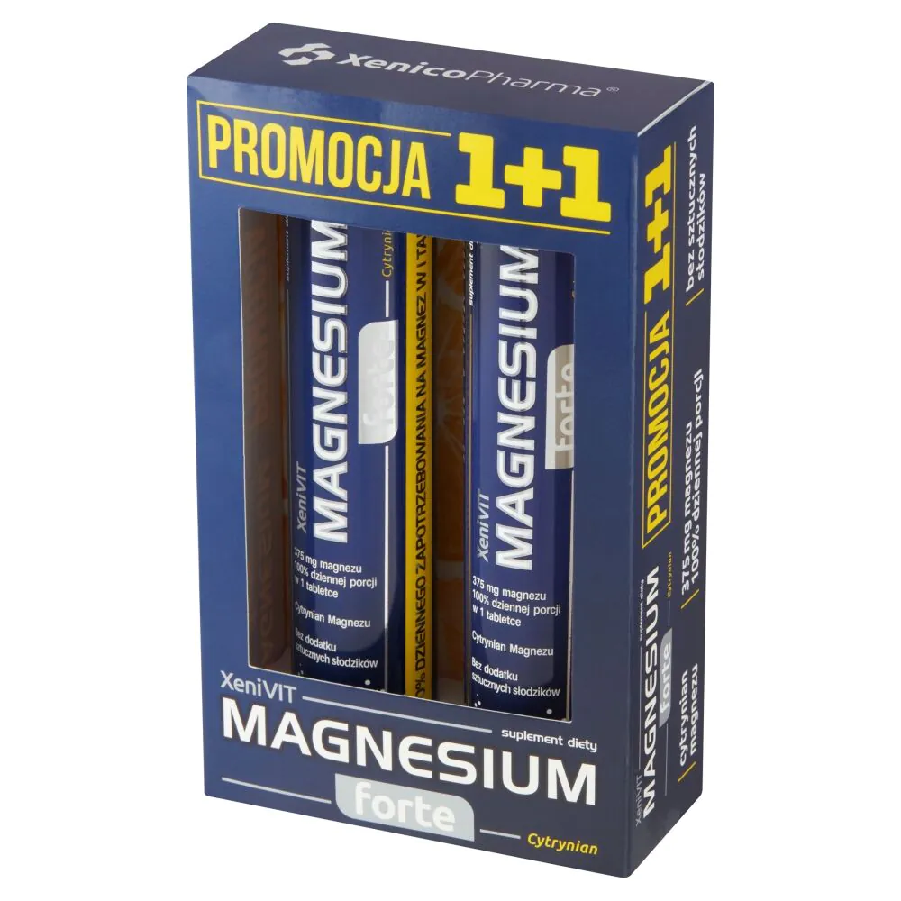 XeniVIT Magnezij Forte Citrat Promocija 1+1 20 + 20 šumećih tableta