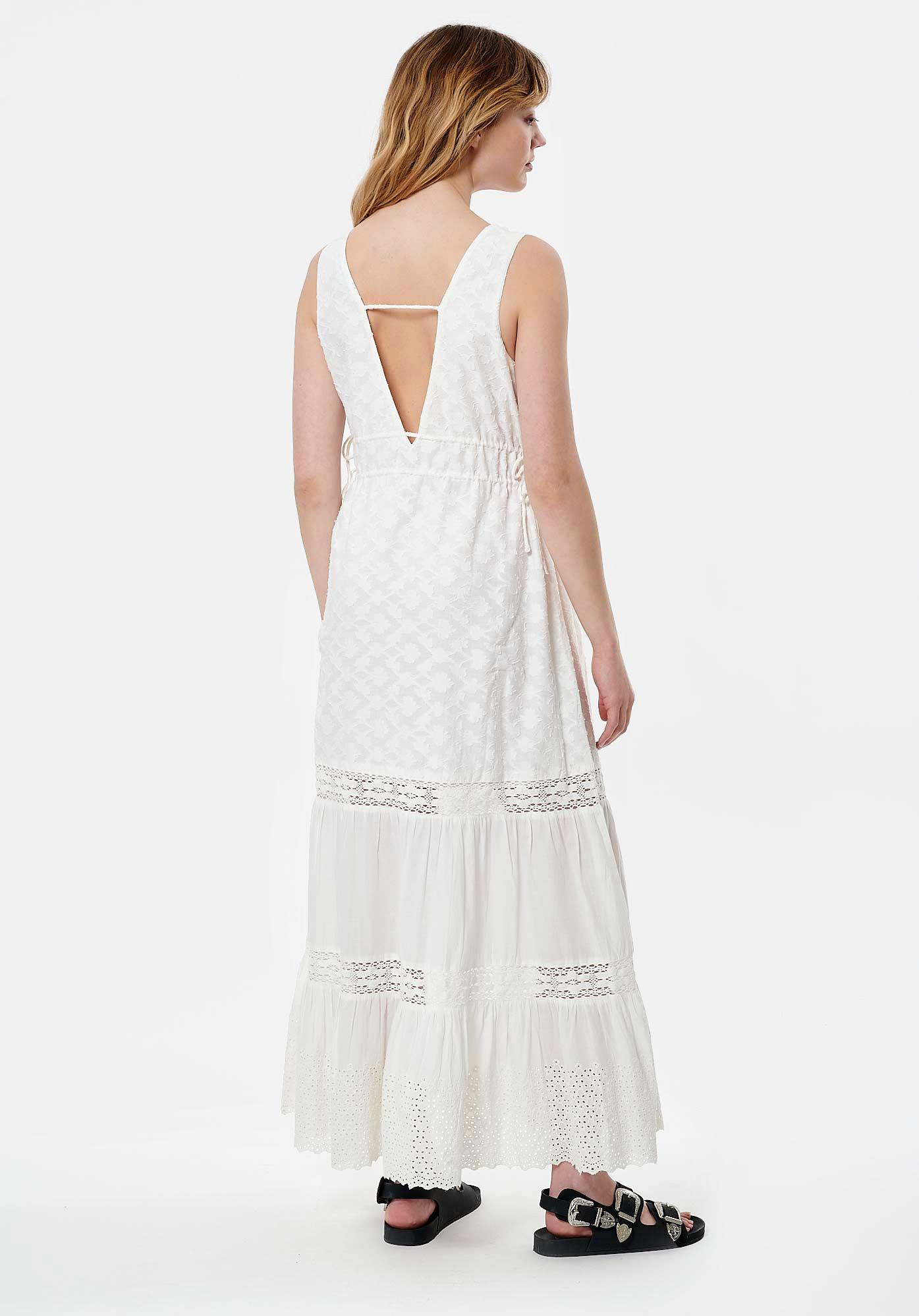 GOYAV  Robe longue blanche Femme