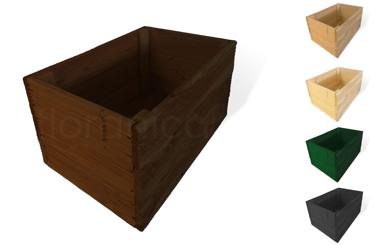 Pemicont Floranica Blumentopf aus Holz Kasten 50cm x 335cm x 285cm Braun Imprägniertes Lärchenholz Schutzhülle für Kräuter Blumen Haus- und Gartendekoration Innen- und Außenbereich EU-Produkt