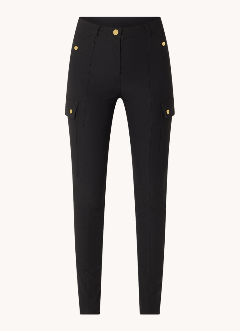 Pantaloni NIKKIE Adelaide slim fit cu talie înaltă și buzunare cu clapă