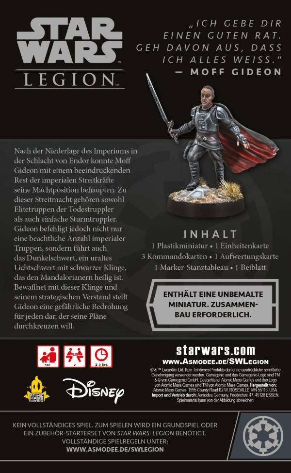 Star Wars: Legion - Moff Gideon (Erw.)