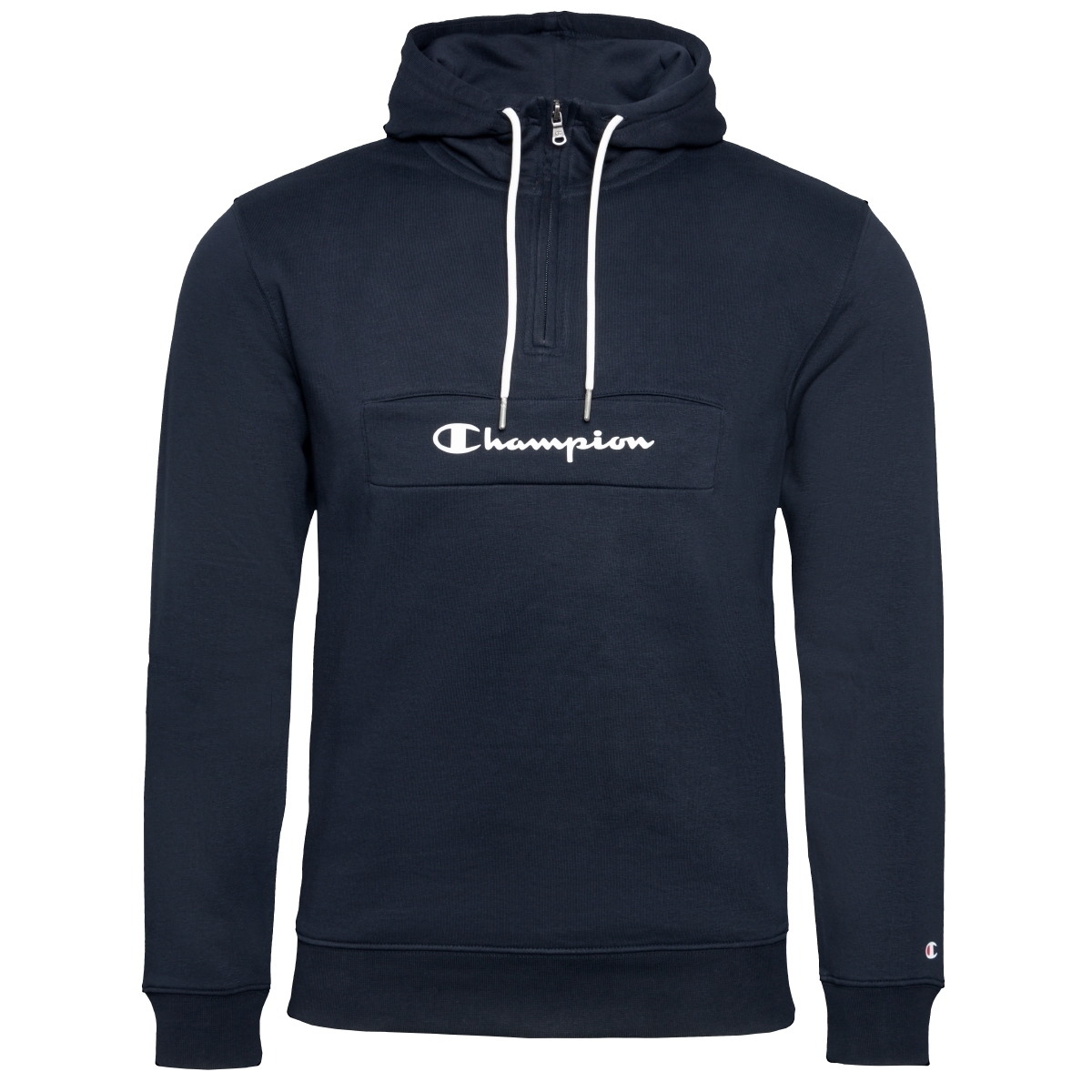 Champion Hooded Half Zip Sweatshirt blau