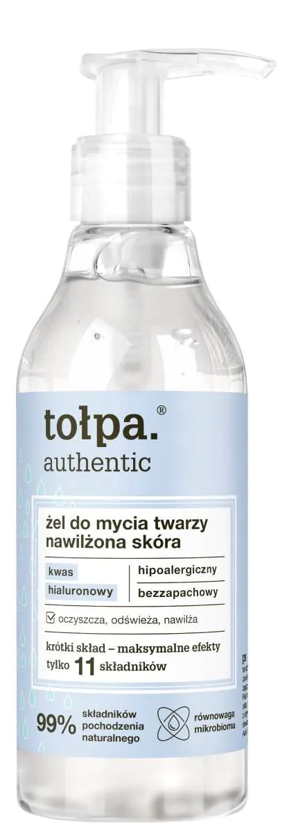 Tołpa autentiškas drėkinamasis veido valomasis gelis