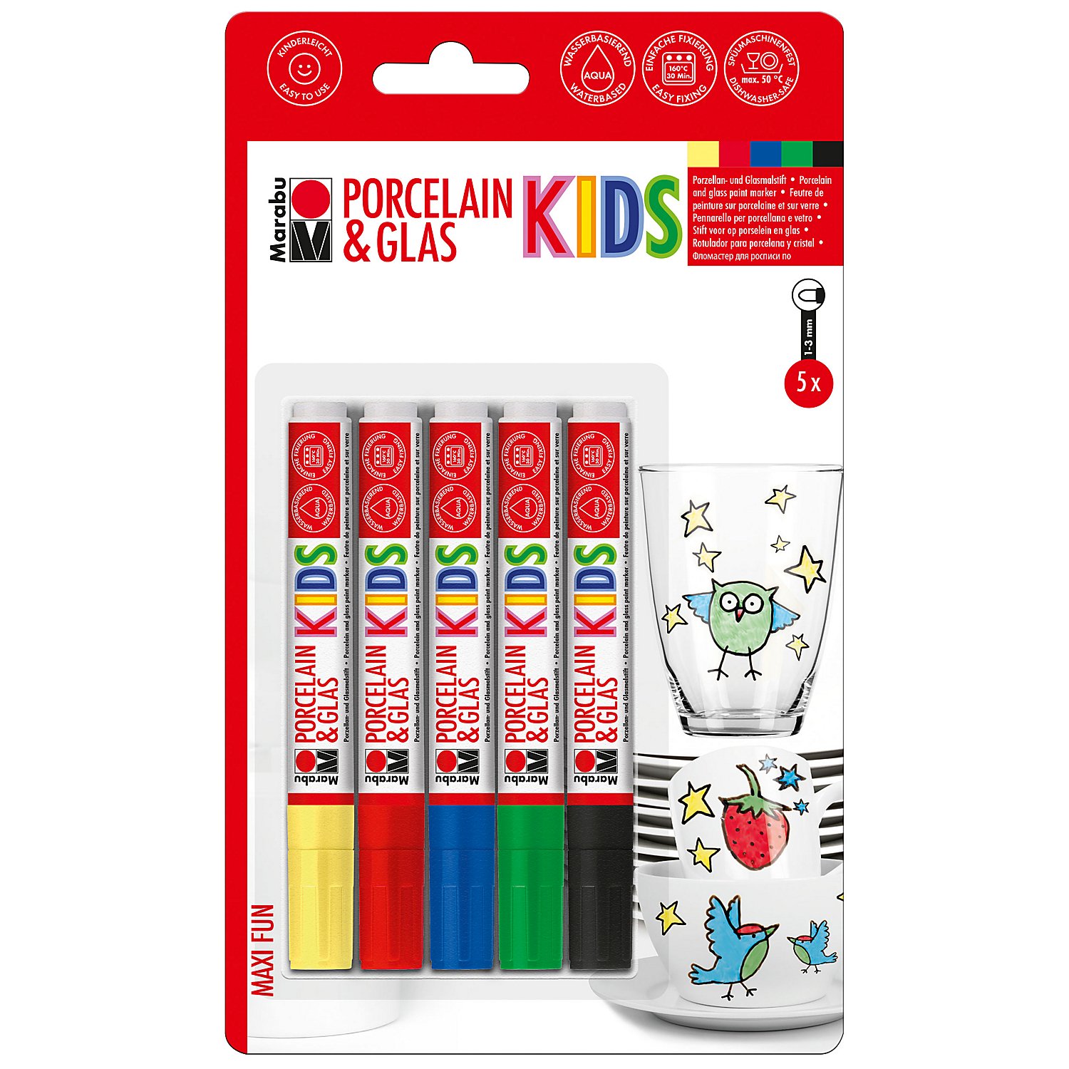 Marabu KiDS Porzellan- und Glasmalstifte