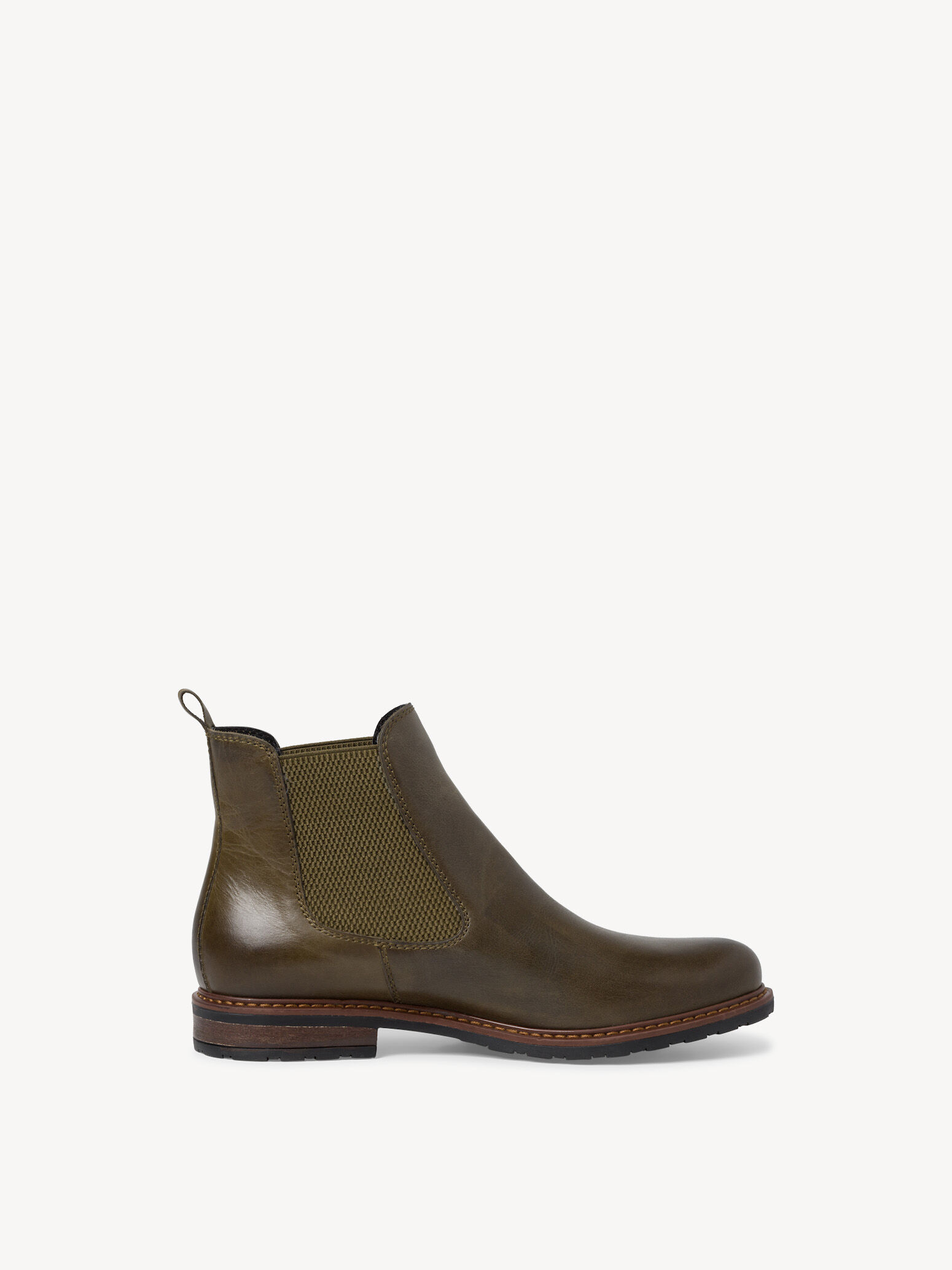 Bottine Chelsea en cuir - vert