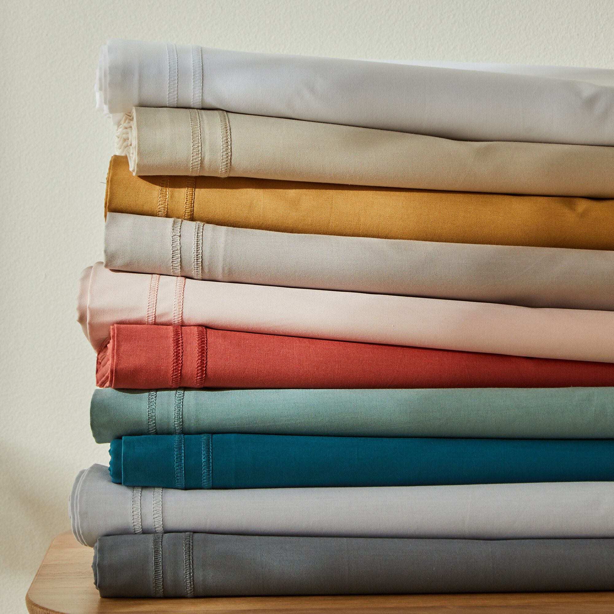 Linge de lit uni percale