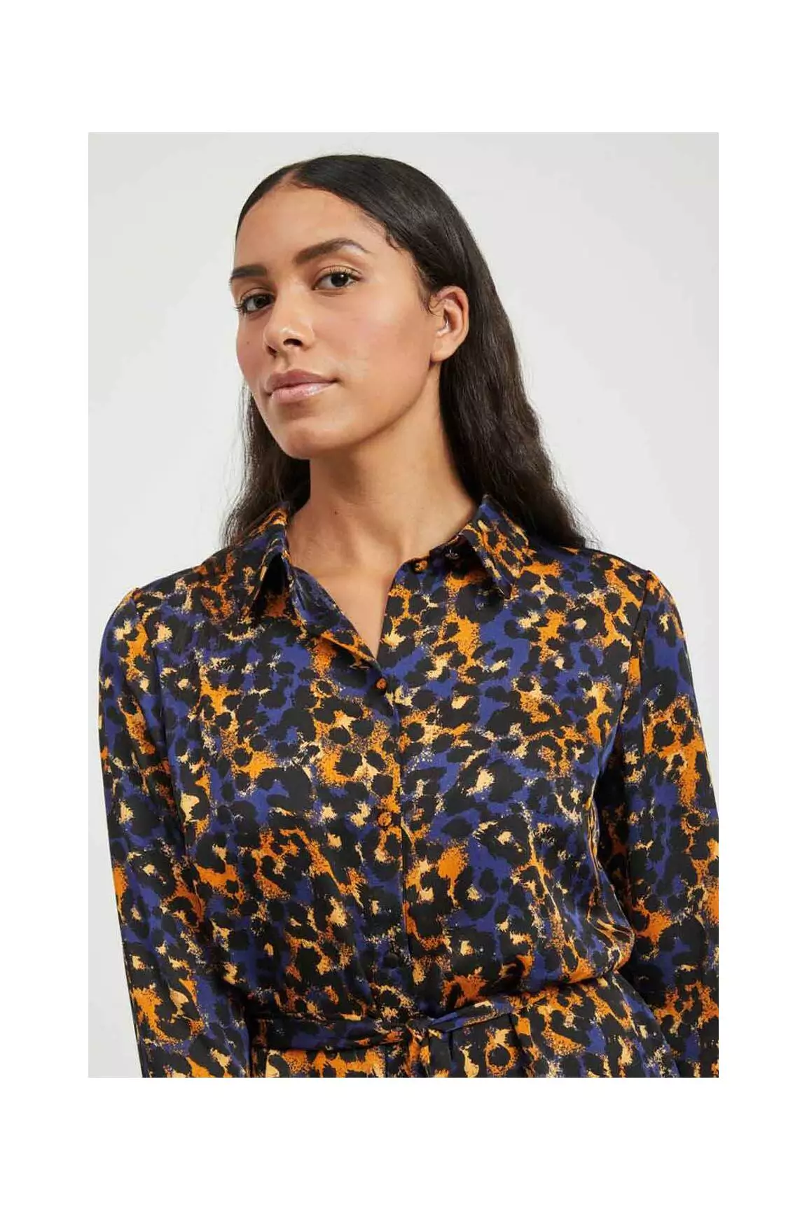 Vila Robes Mi Longues Femme couleur bleu