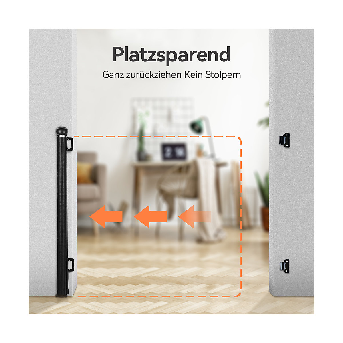 Einziehbare Schutztür Türschutzgitter 0-140cm