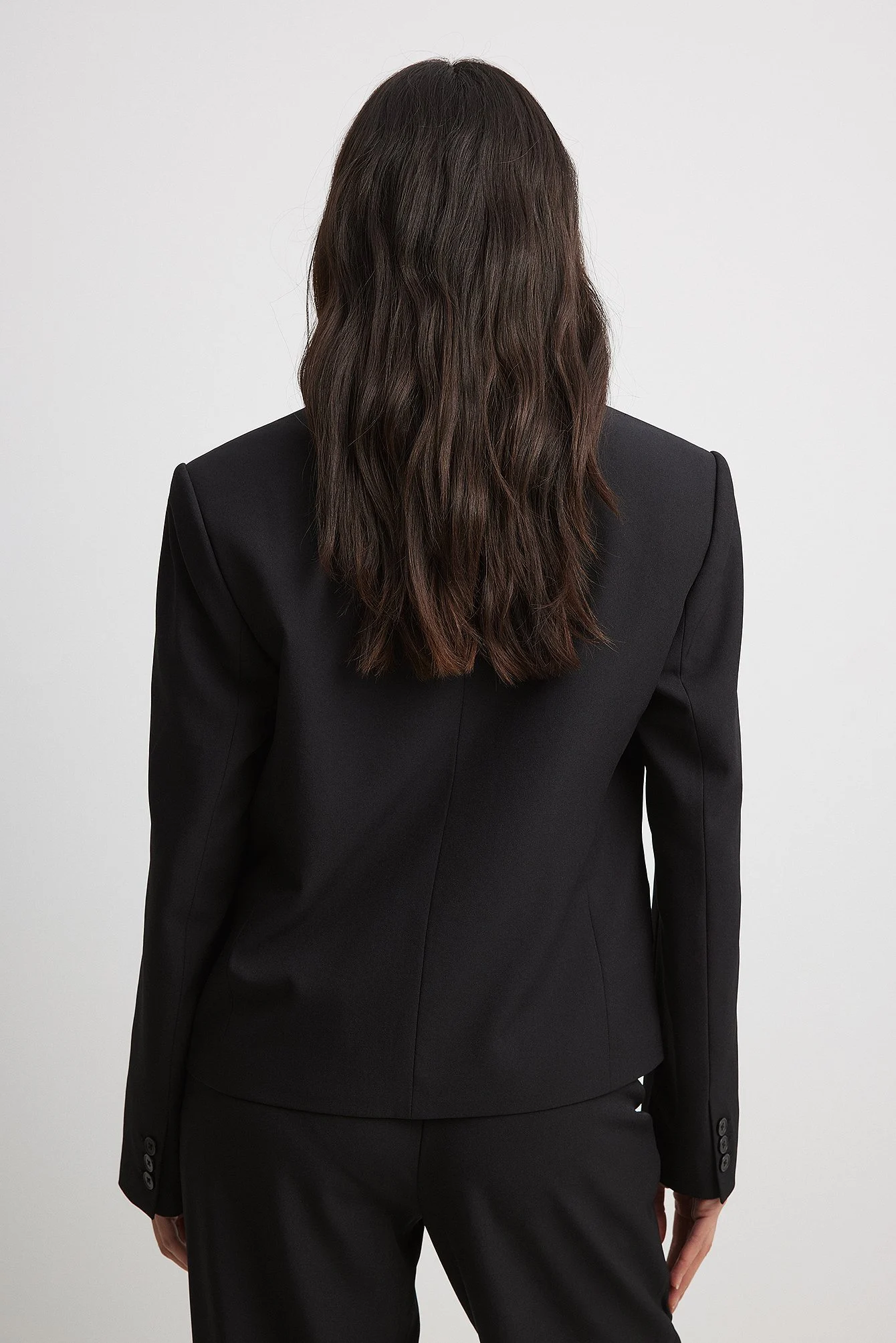 Gerader, zweireihiger Crop-Blazer