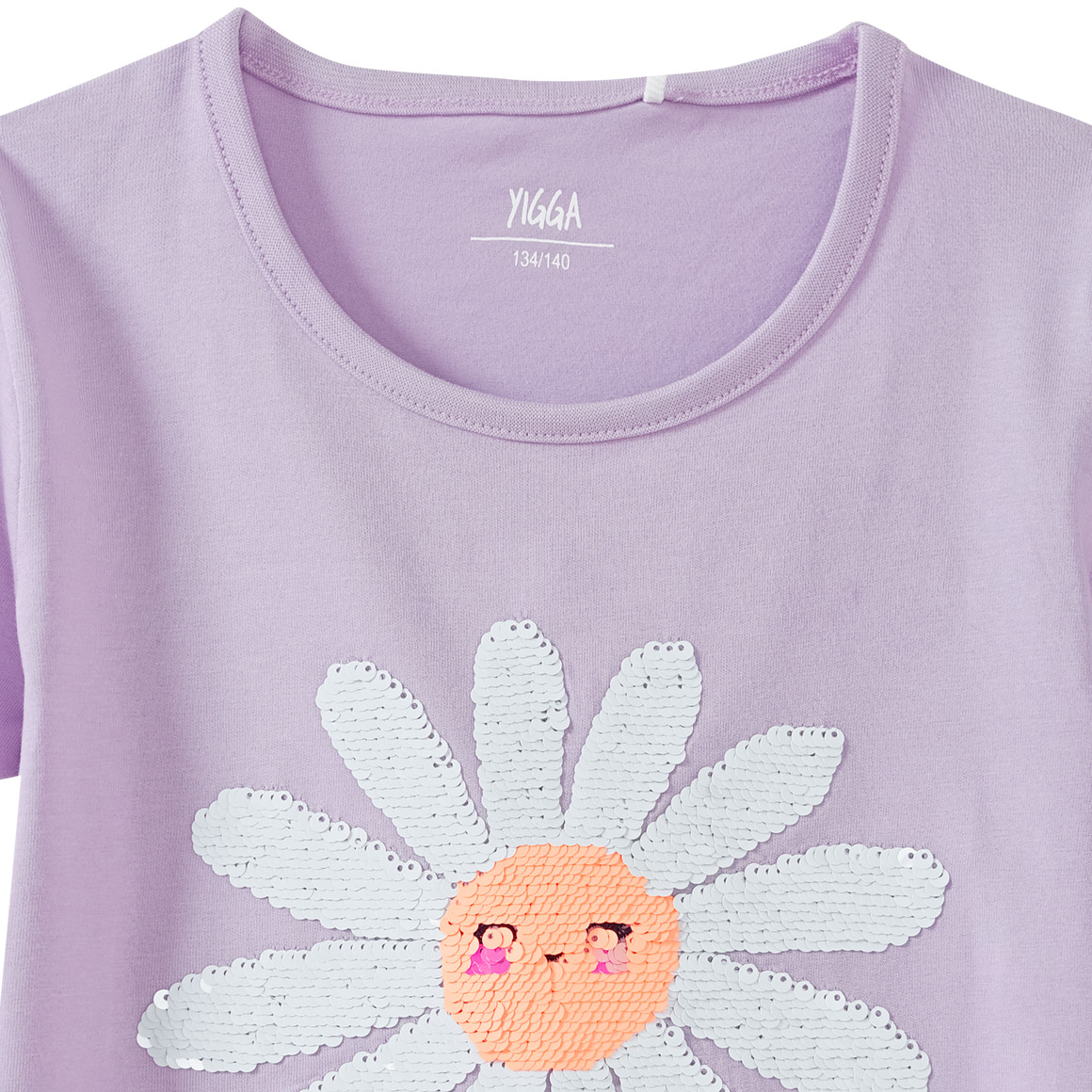 Mädchen T-Shirt mit Wendepailletten