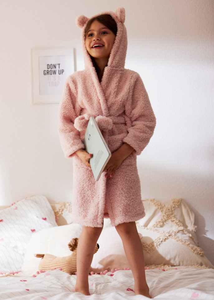 Kinder Morgenmantel aus Teddyfleece