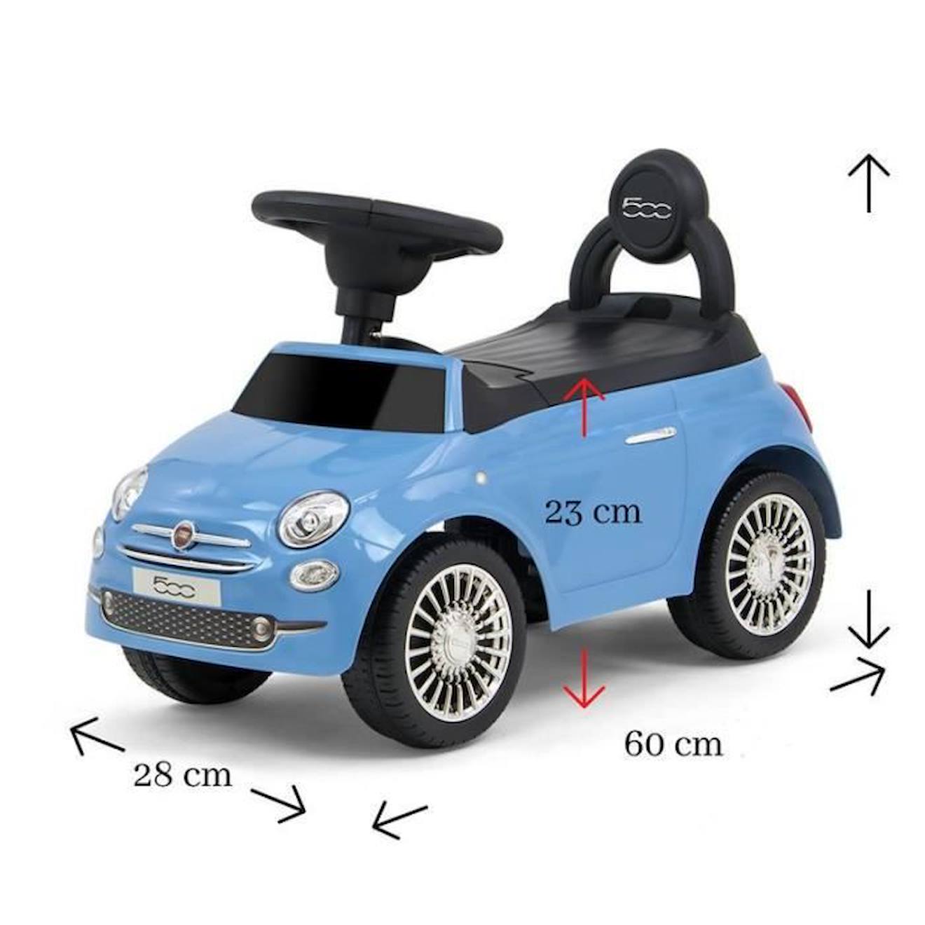 Porteur Milly Mally Fiat 500 Bleu bleu