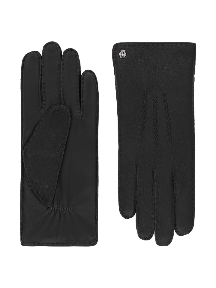 Roeckl Hirschleder-Handschuh mit Kaschmirfutter in Schwarz günstig kaufen 7