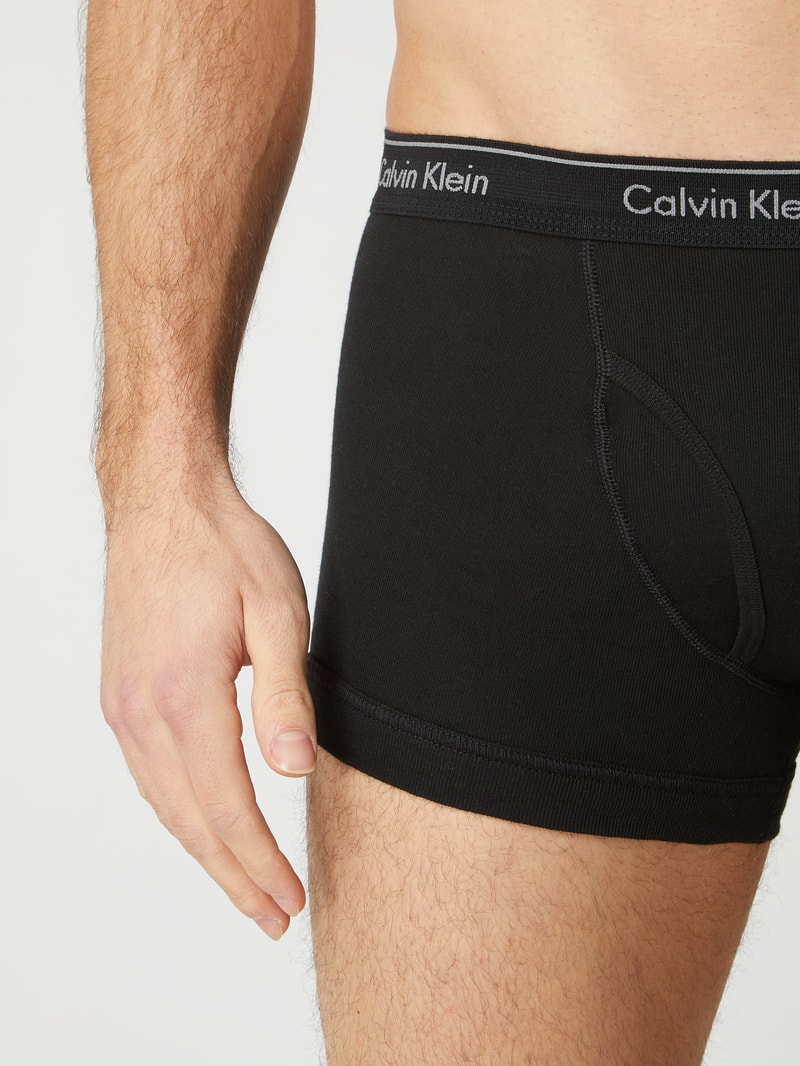 Classic Fit Trunks aus Baumwolle im 3er-Pack in mittelgrau meliert
