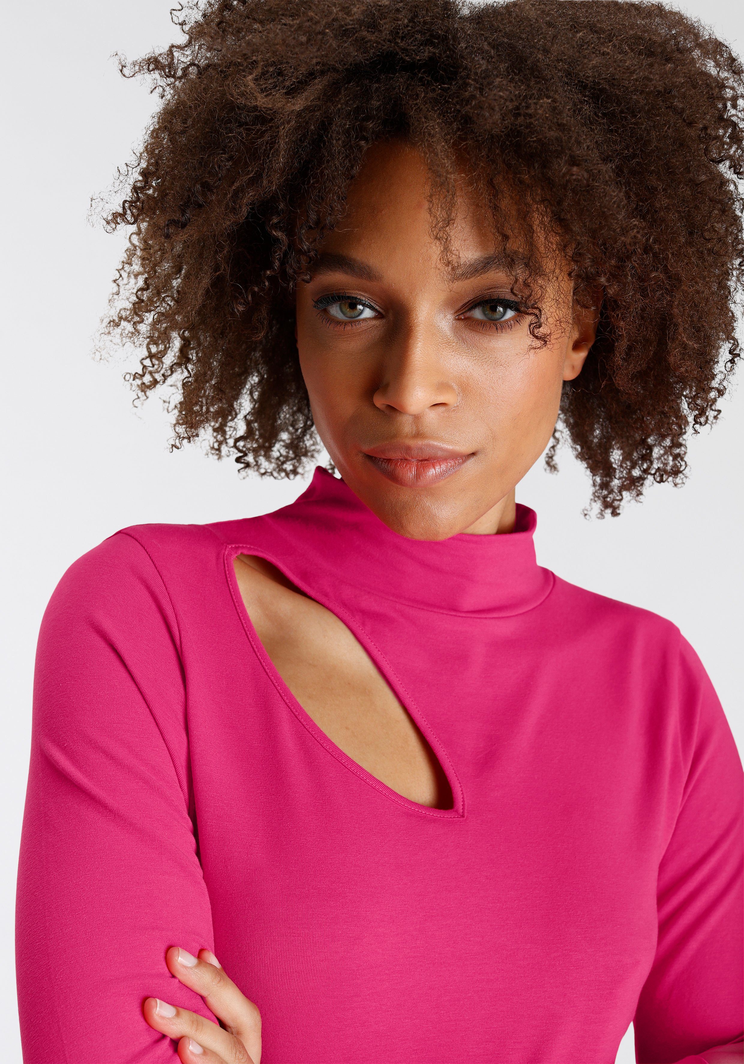 Bruno Banani Langarmshirt mit sexy Cut-out