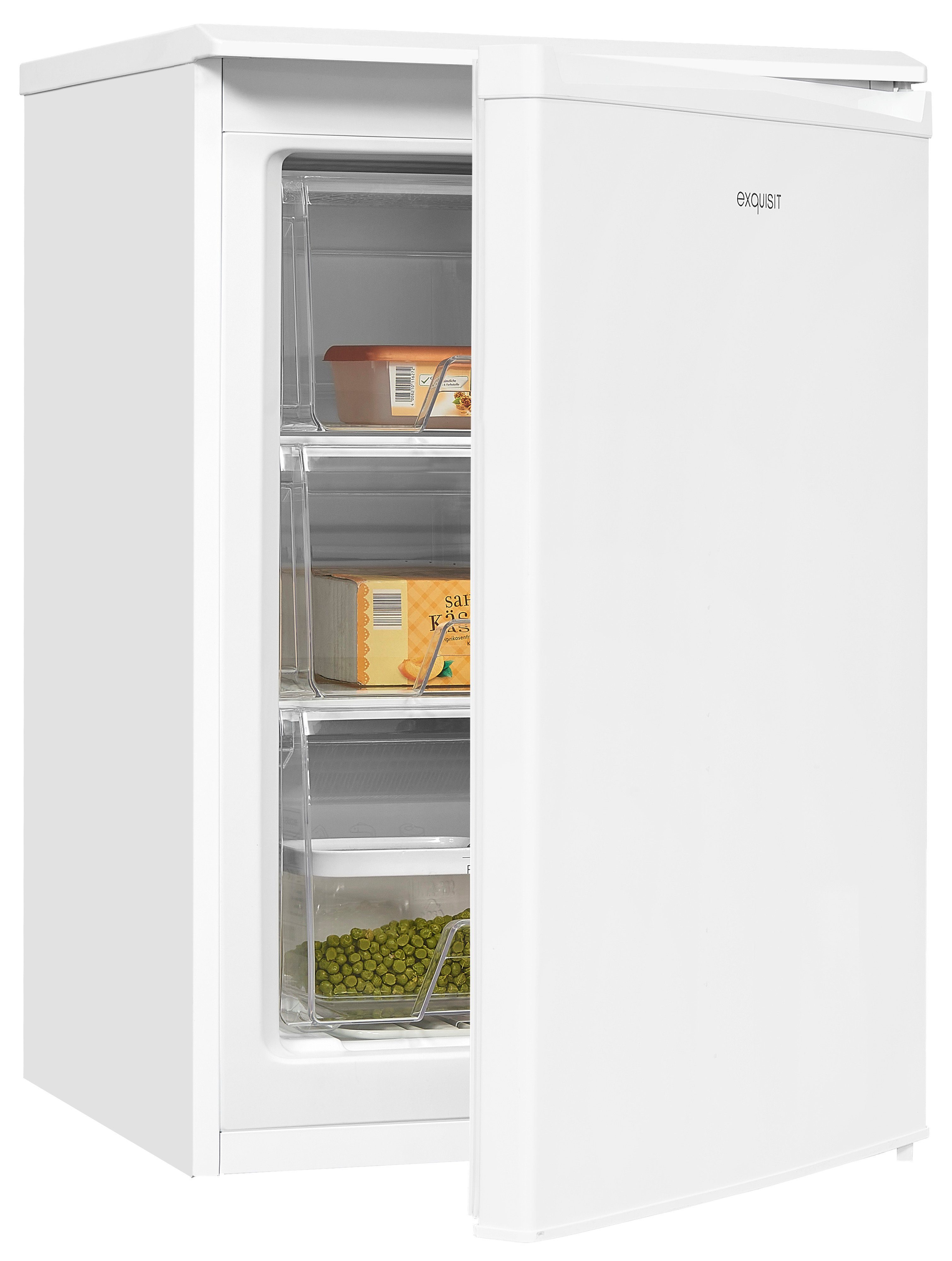 exquisit Gefrierschrank GS80-030E, 84.5 cm hoch, 55.3 cm breit, 4* Gefrierfach, platzsparend