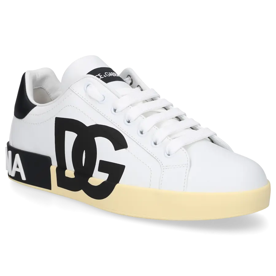 Dolce & Gabbana - Sneaker low PORTOFINO Kalbsleder - weiß