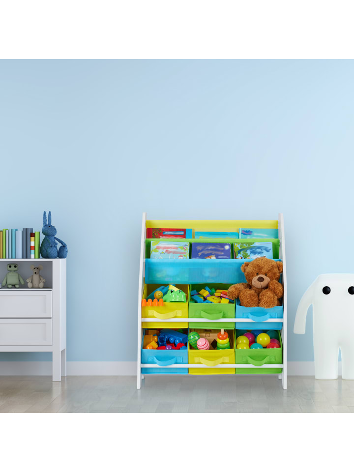 relaxdays Kinderregal Meer in Bunt - (B)62 x (H)74 x (T)31,5 cm günstig kaufen onesize