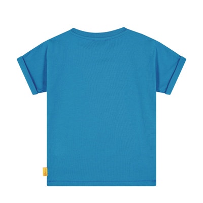T-Shirt kurzarm, mittelblau für Jungs