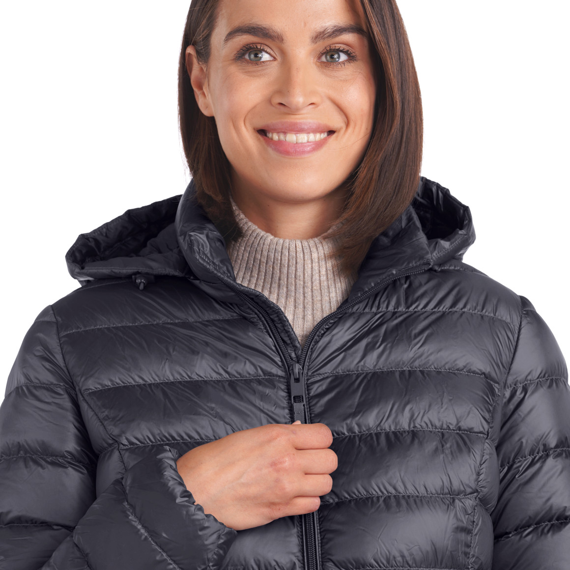 Damen Soft-Daunenjacke mit Kapuze
