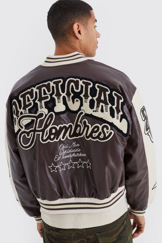 Kastige PU-Jacke mit Farbverlauf