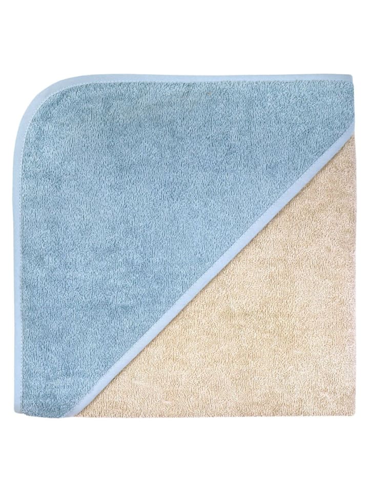 Wörner Kapuzenbadetuch 100 x 100 cm - Greige St in blau,beige günstig kaufen onesize