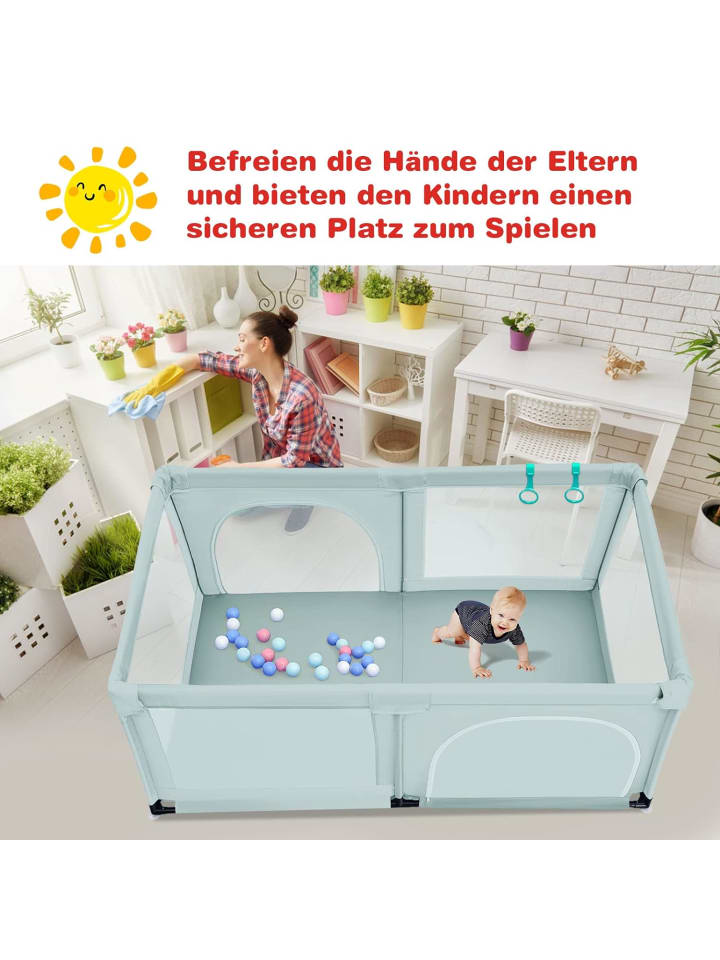 COSTWAY Laufgitter 120 x 190cm in Blau günstig kaufen onesize