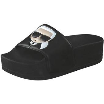 Karl Lagerfeld Bade Pantolette in schwarz
