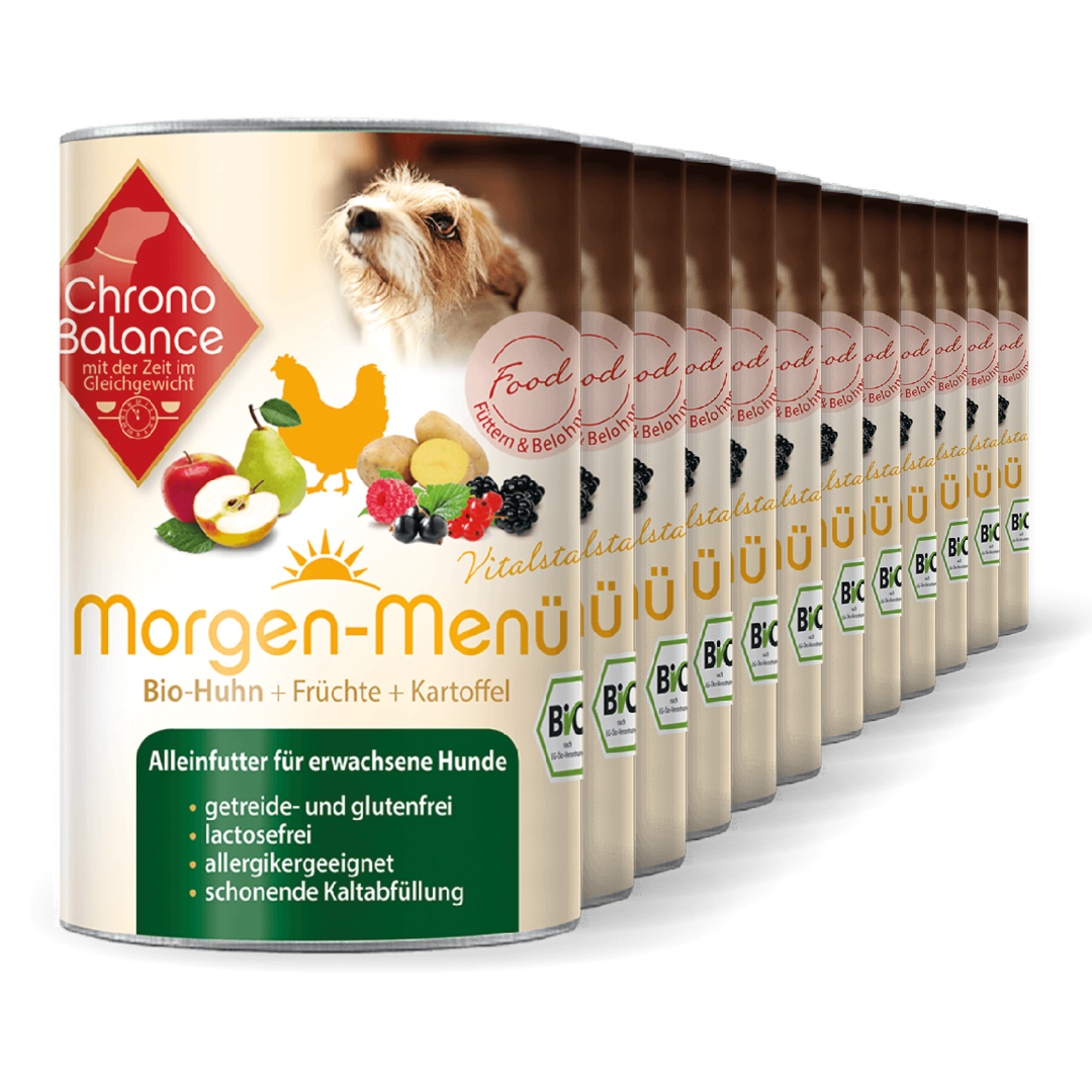 ChronoBalance Hundenassfutter ChronoBalance Morgen Menü Huhn mit Früchten und Kartoffeln