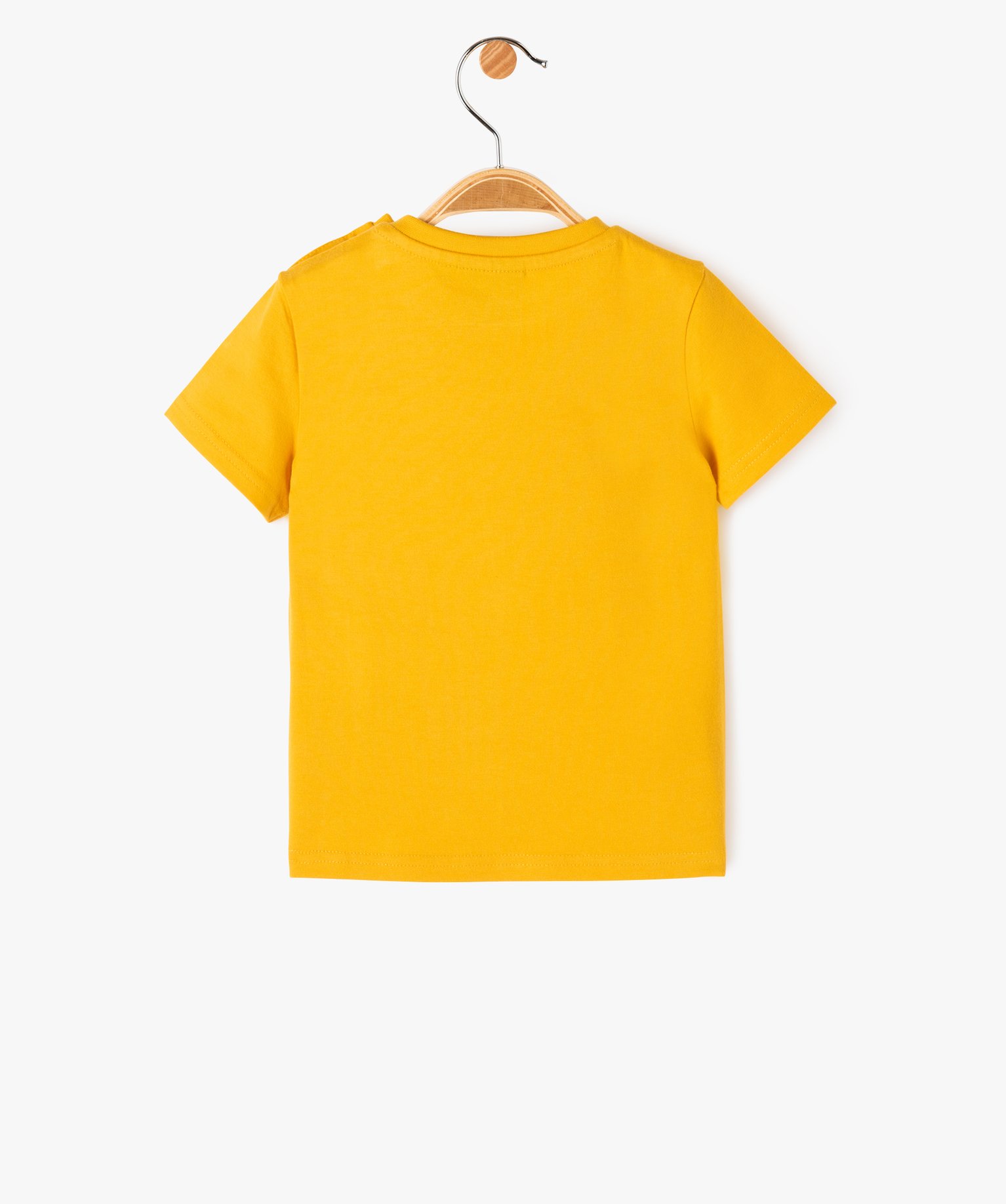 Tee-shirt manches courtes en coton imprimé héros bébé ga... jaune | GEMO