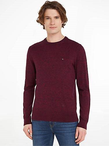 TOMMY HILFIGER Herren Strickpullover Rundhals Baumwolle/Kaschmir Regular Fit