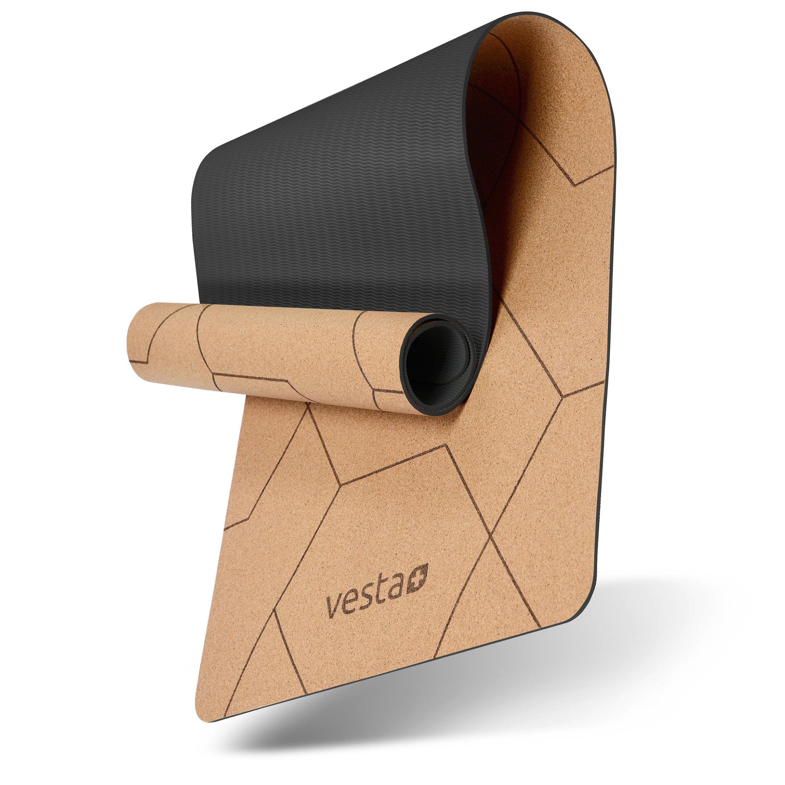 Vesta+ Yogamatte Vesta+ Yogamatte Vesta+ Yogamatte Kork TPE (1x Yogamatte Kork TPE, 1x Fitness App Zugang), Vesta+ Yogamatte Vesta+ Yogamatte Kork TPE
