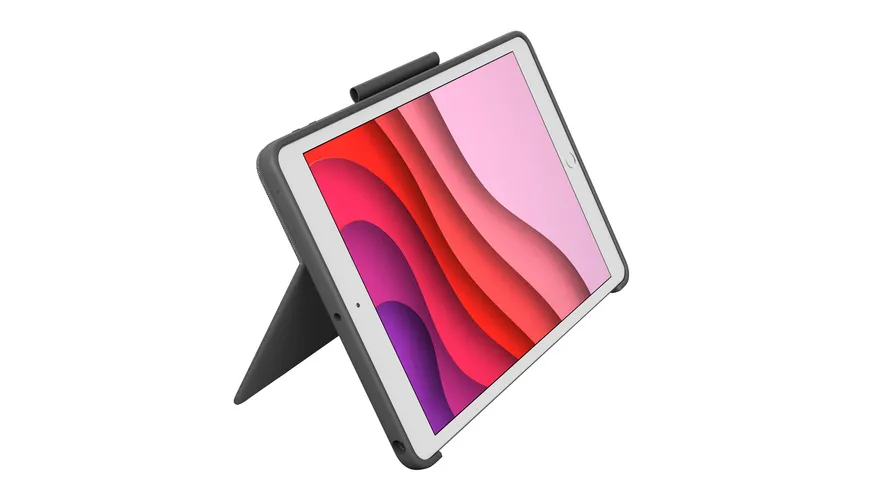Logitech Combo Touch iPad 7/8/9Gen grau QWERTZ