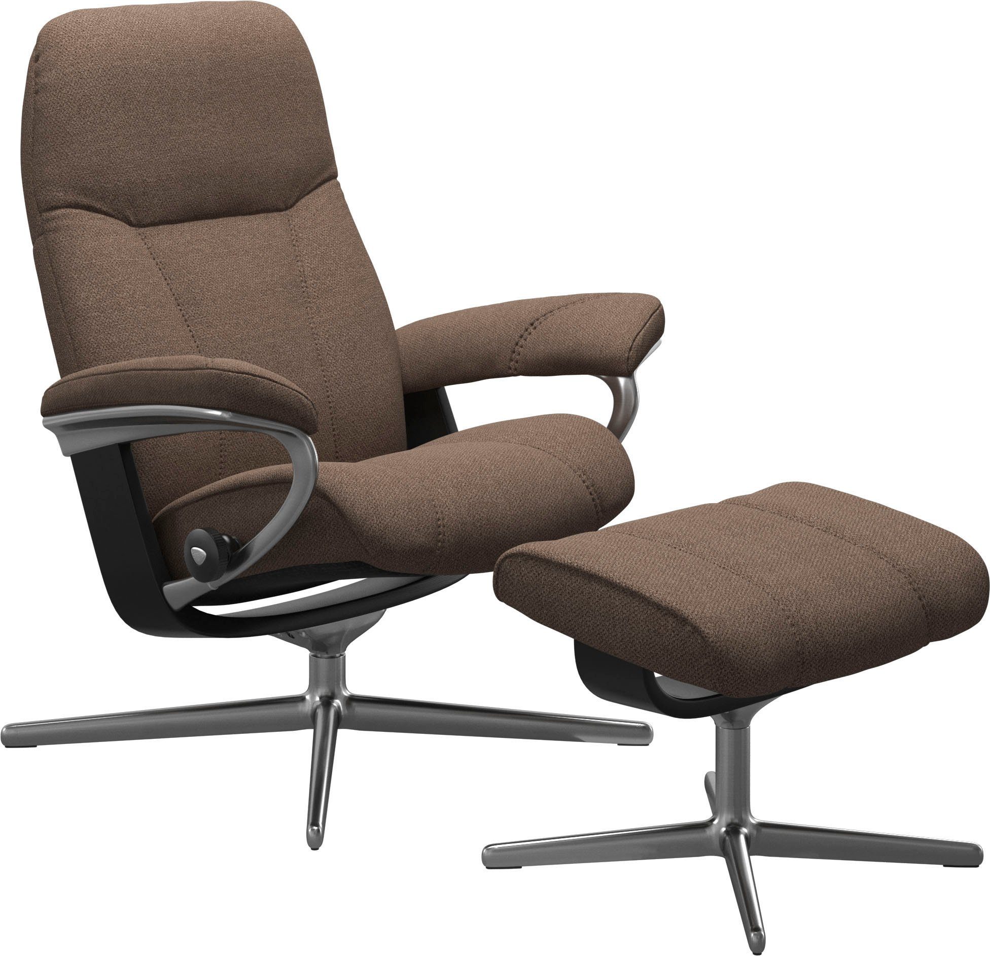 Stressless® Relaxsessel Consul, mit Cross Base, Größe S, M & L, Holzakzent Schwarz