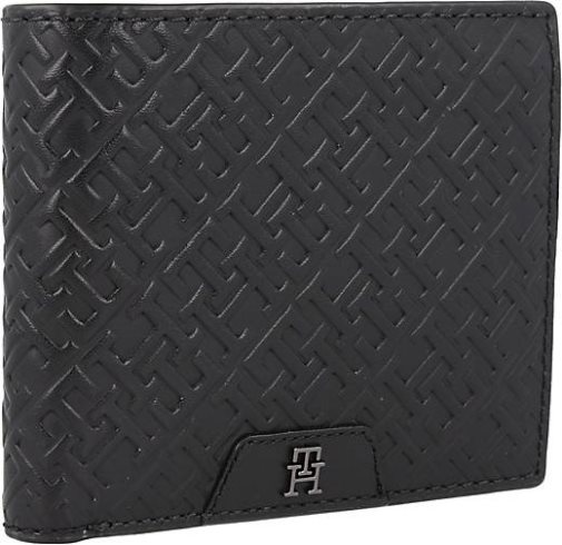 TOMMY HILFIGER TH Monogram Leather Geldbörse Leder 11 cm