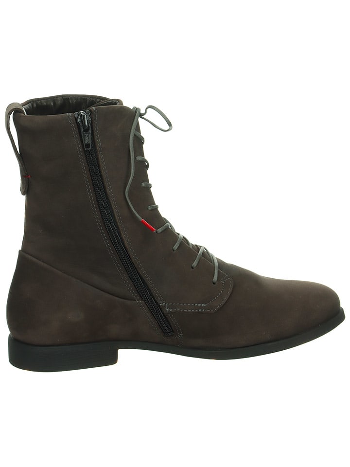 Think! Leder-Boots in Anthrazit günstig kaufen